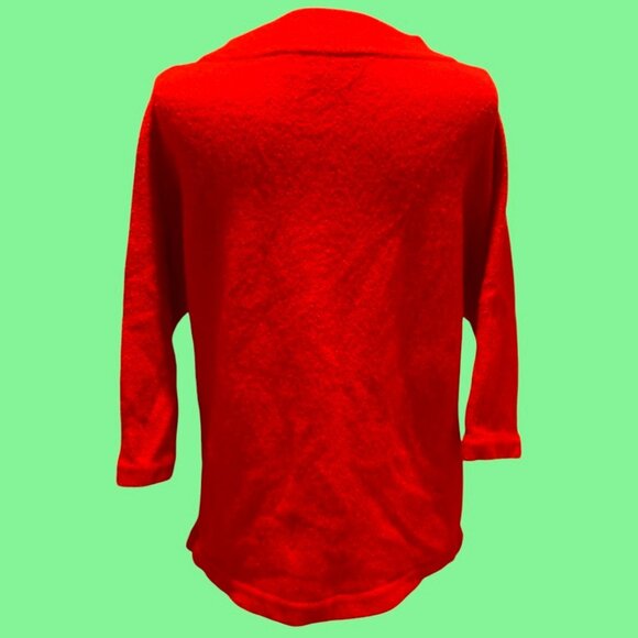 JONES NEW YORK Collection Women's Ruby Red Knit Pullover Sweater - Picture 3 of 8